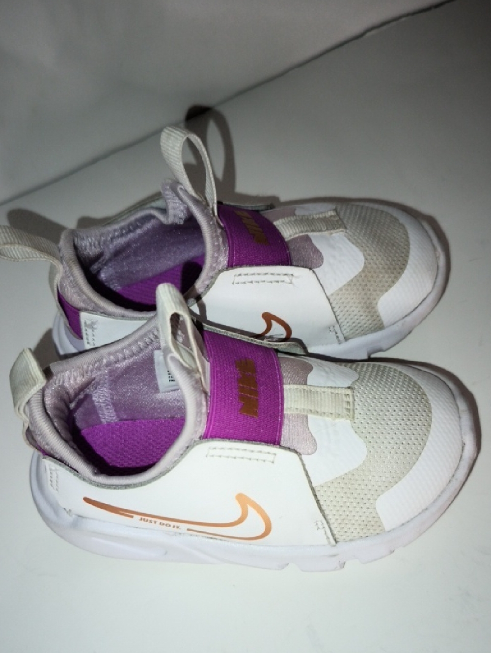 Nike Flex Runner 2 TD  White Violet Frost Toddler Size 6C Shoes